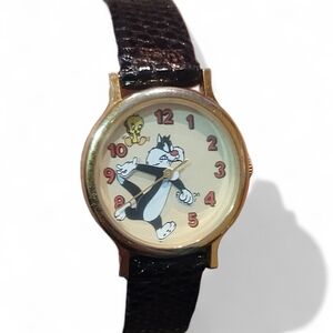 1990 90s Vintage Silvester & Tweety Armitron Quartz Watch Looney Tunes